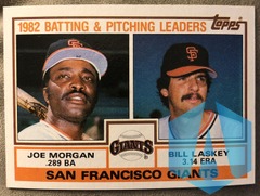 1983 Topps “1982 Batting Pitching Leaders” Joe Morgan Bill Laskey #171 Giants